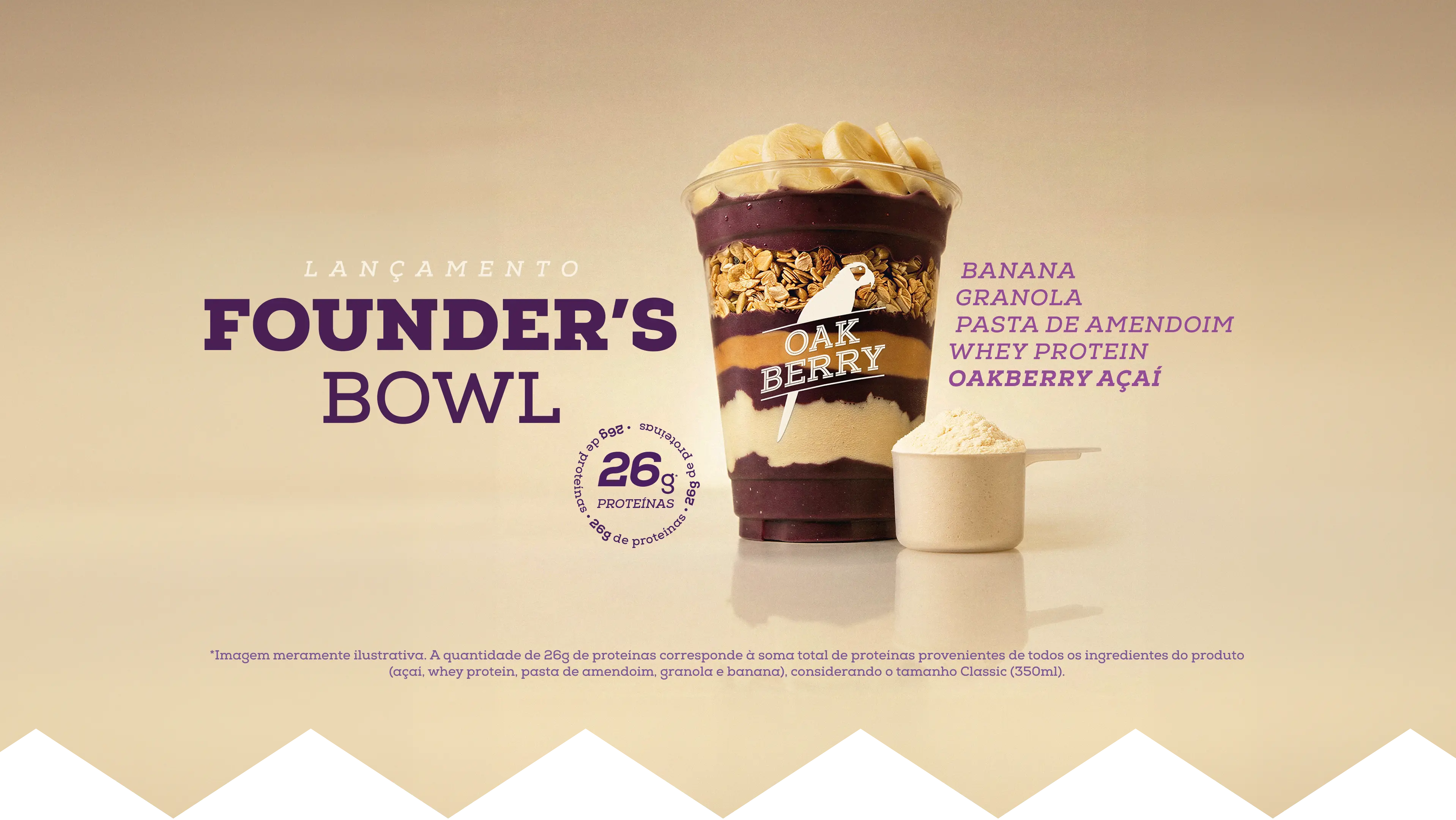 A hand holding an OAKBERRY bowl